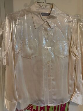 Liz Claiborne Cream Satin Blouse